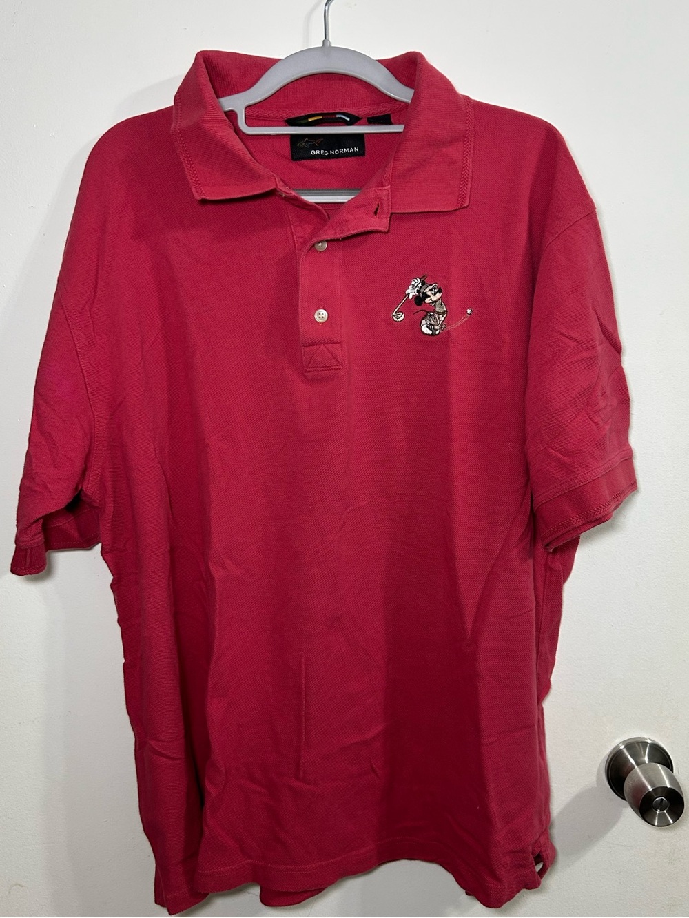 Greg Norman MICKEY MOUSE Embroidered Polo Golf  Shirt,